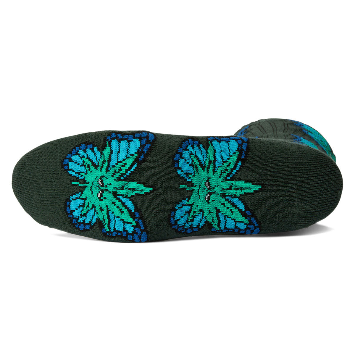HUF Green Budderfly Socks - Forest Green image 2