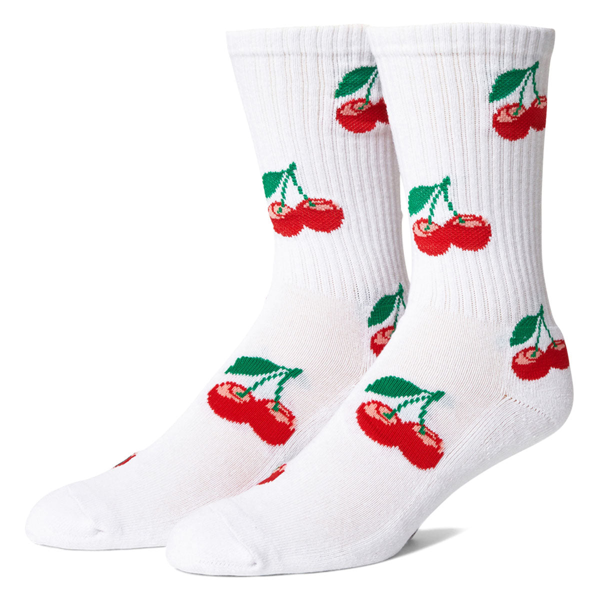 HUF Cherry Bomb Crew Socks - White image 1