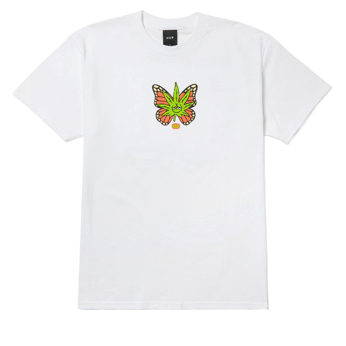 HUF Green Budderfly T-Shirt - White image 1