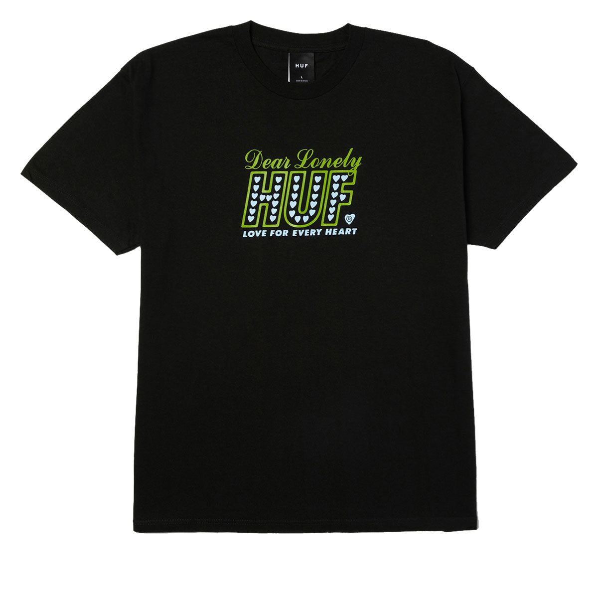 HUF Lonely Hearts T-Shirt - Black image 1