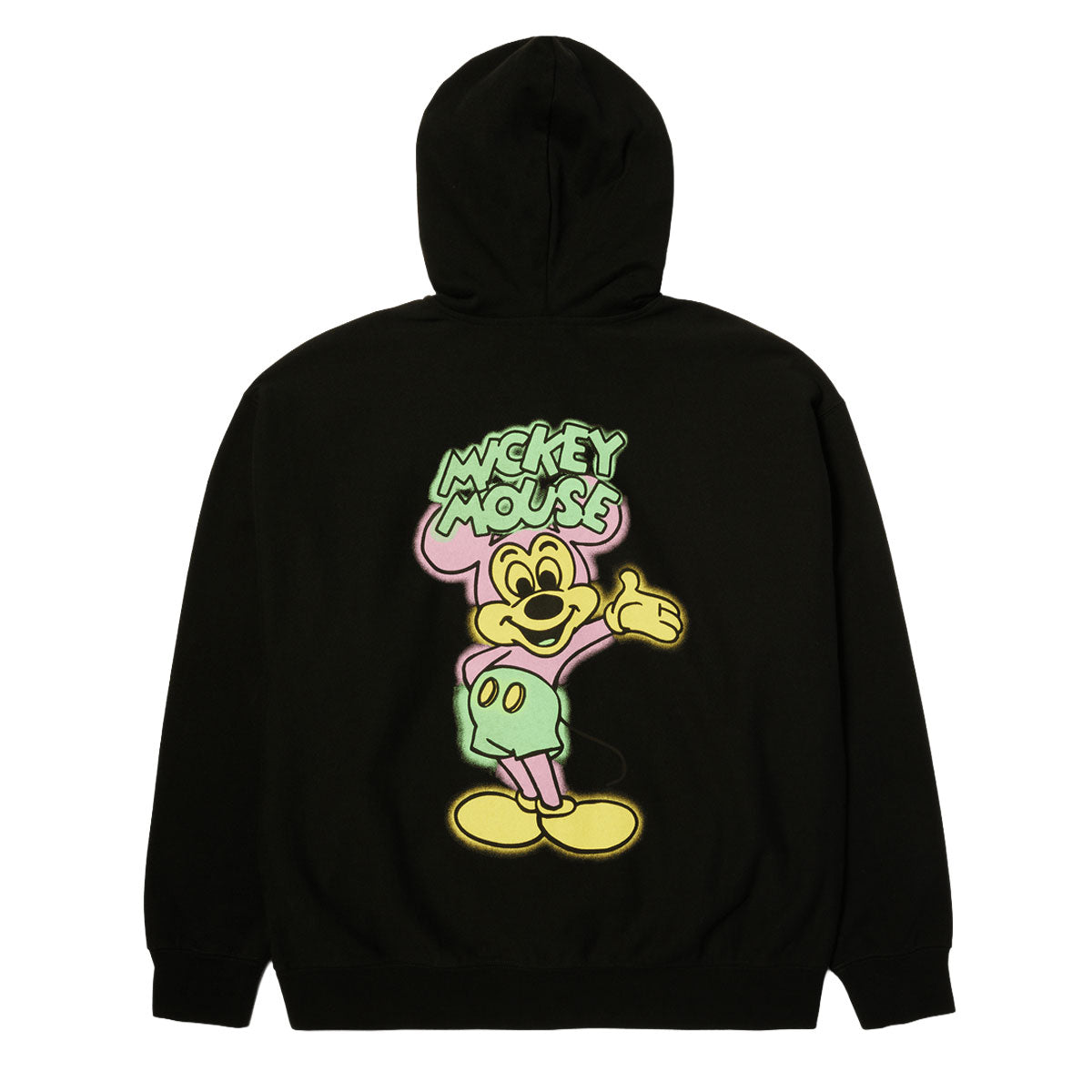 HUF x Mickey Mouse Spray Full Zip Hoodie - Black image 2