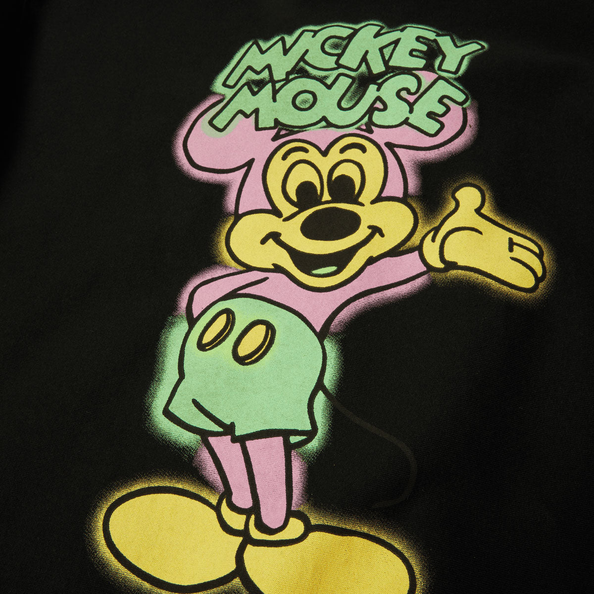 HUF x Mickey Mouse Spray Full Zip Hoodie - Black image 3