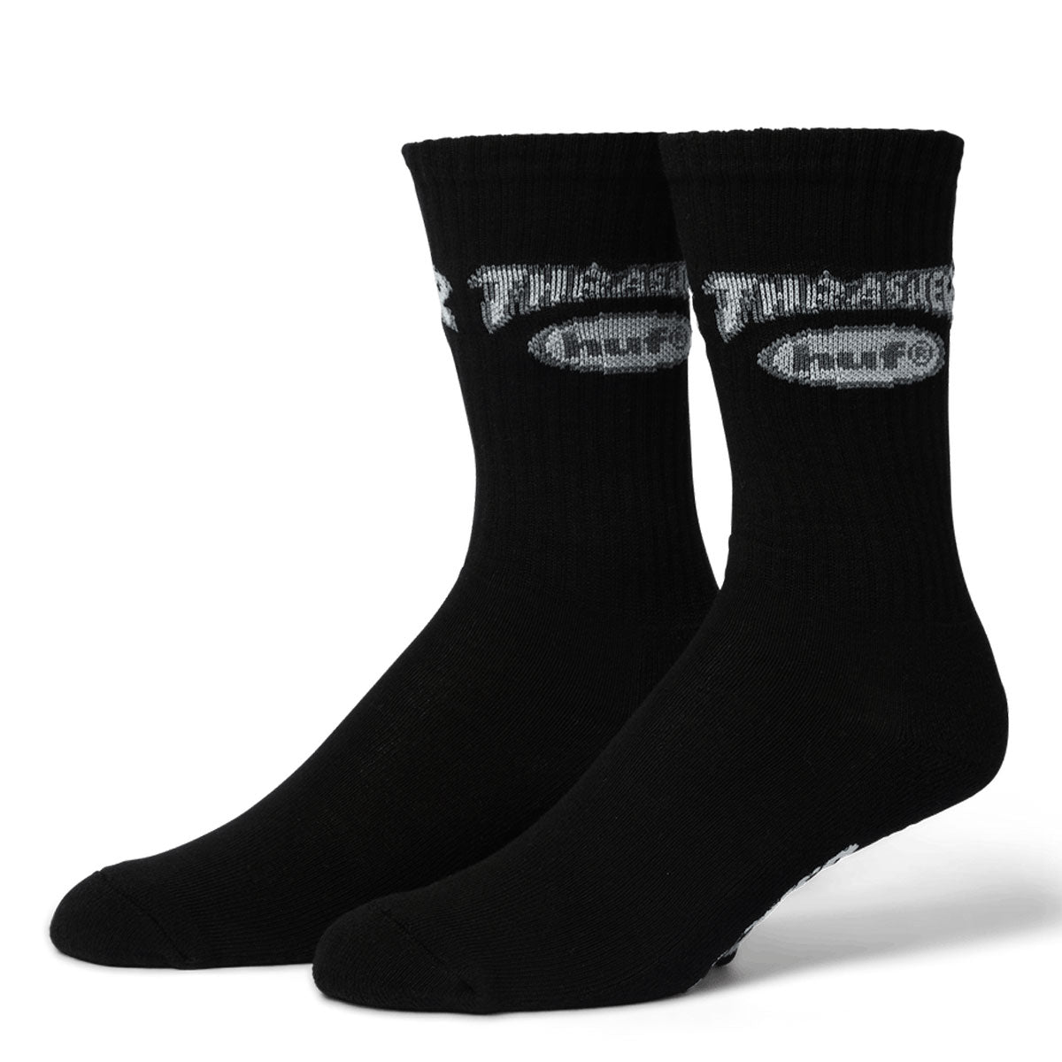 HUF x Thrasher Logo Socks - Black image 1