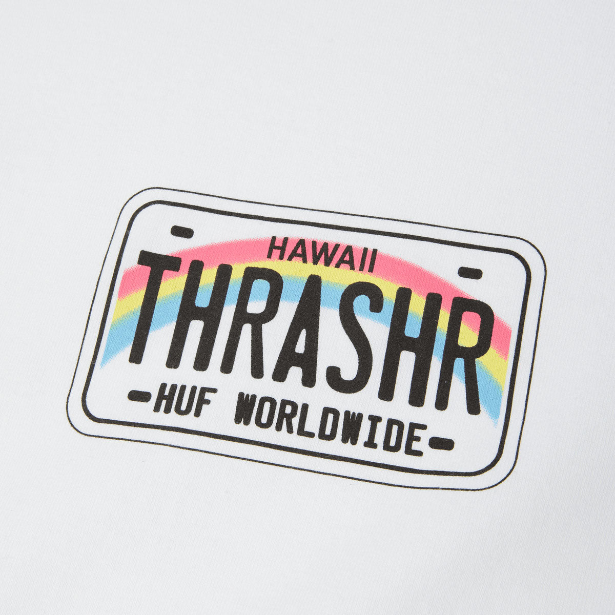 HUF x Thrasher License Plate T-Shirt - White image 2