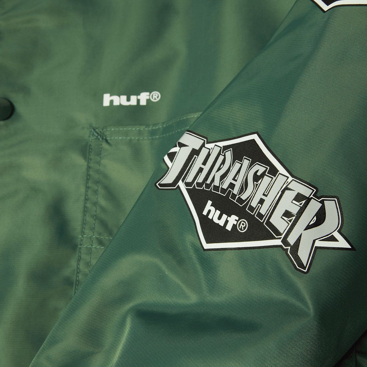 HUF x Thrasher Logo Jacket - Forest Green image 3