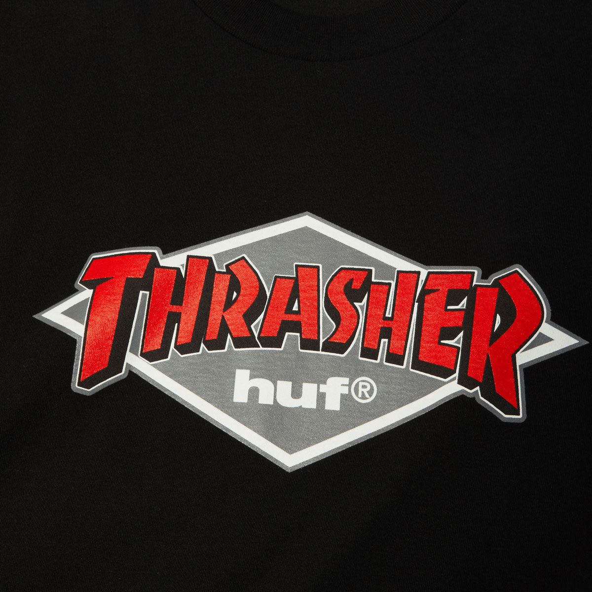 HUF x Thrasher Logo T-Shirt - Black image 2