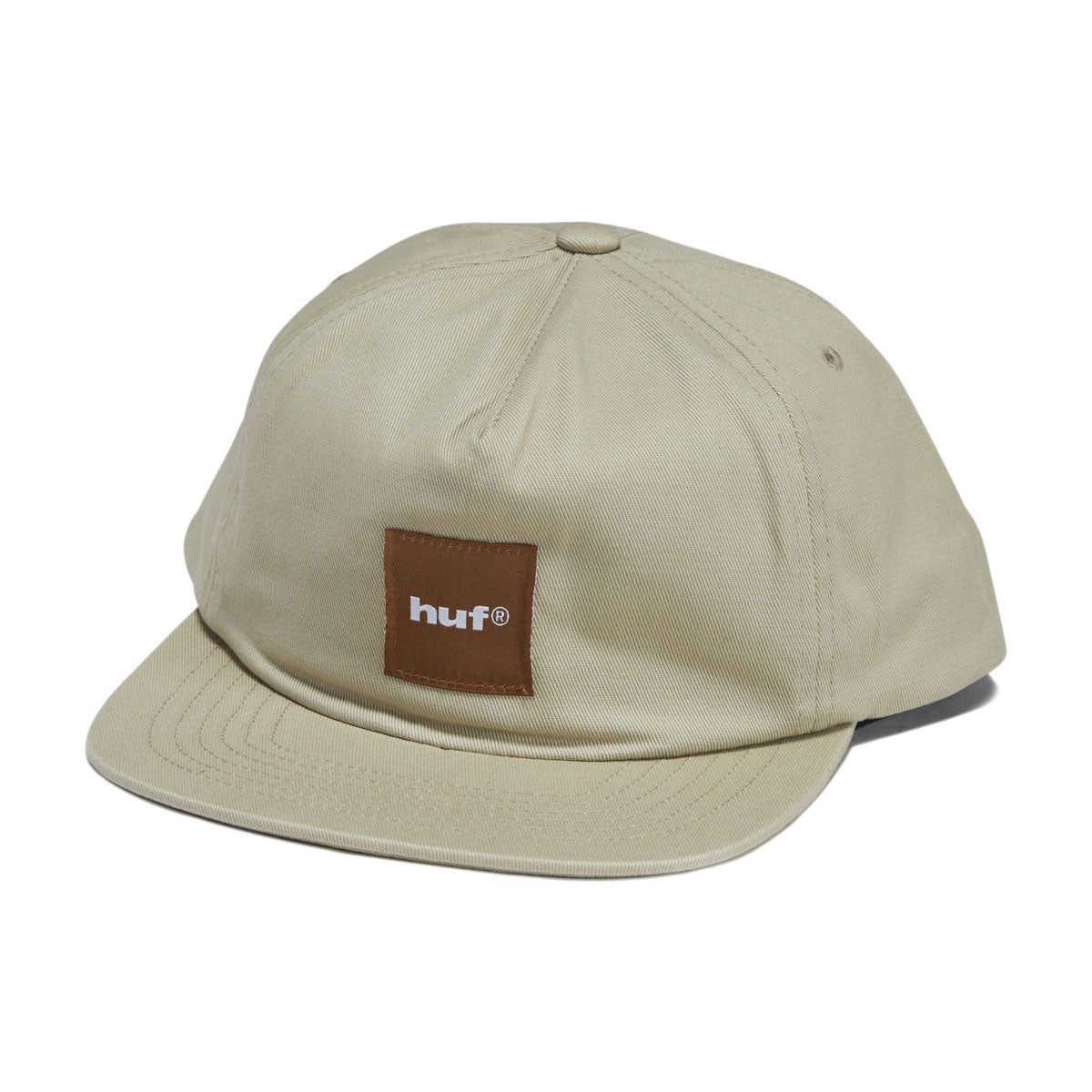 HUF Box Logo Snapback Hat - Tan/Brown image 1
