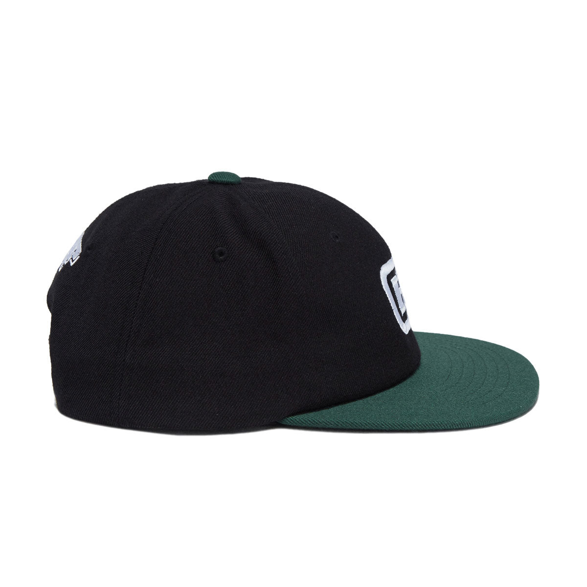 HUF Serif H 6 Panel Snapback Hat - Black image 4