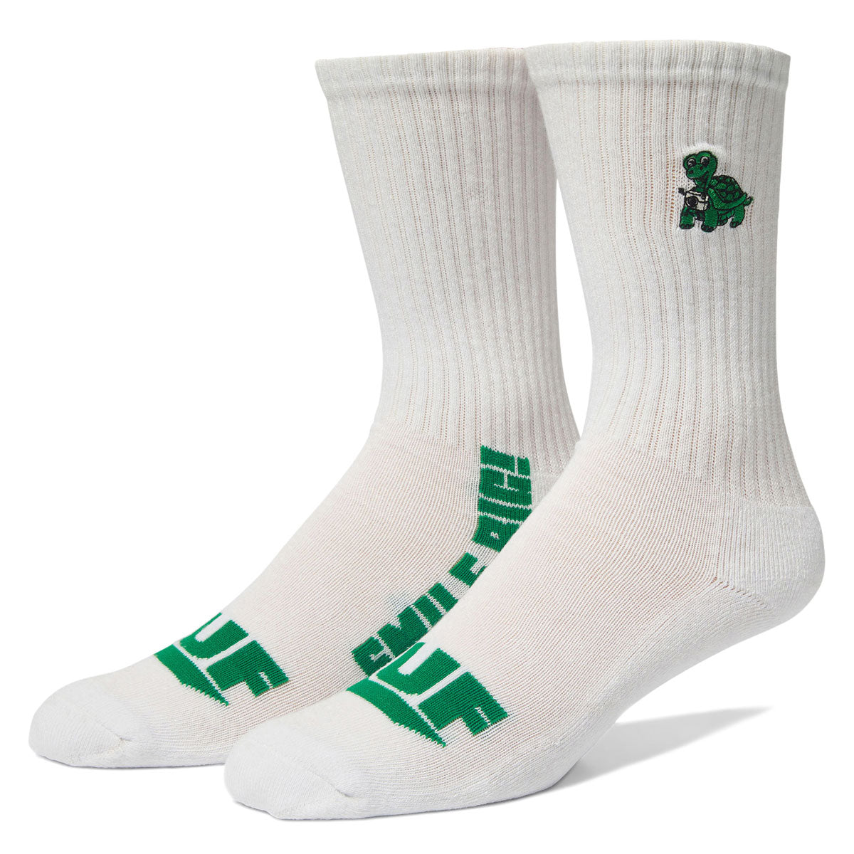 HUF Big Smile Crew Socks - White image 1