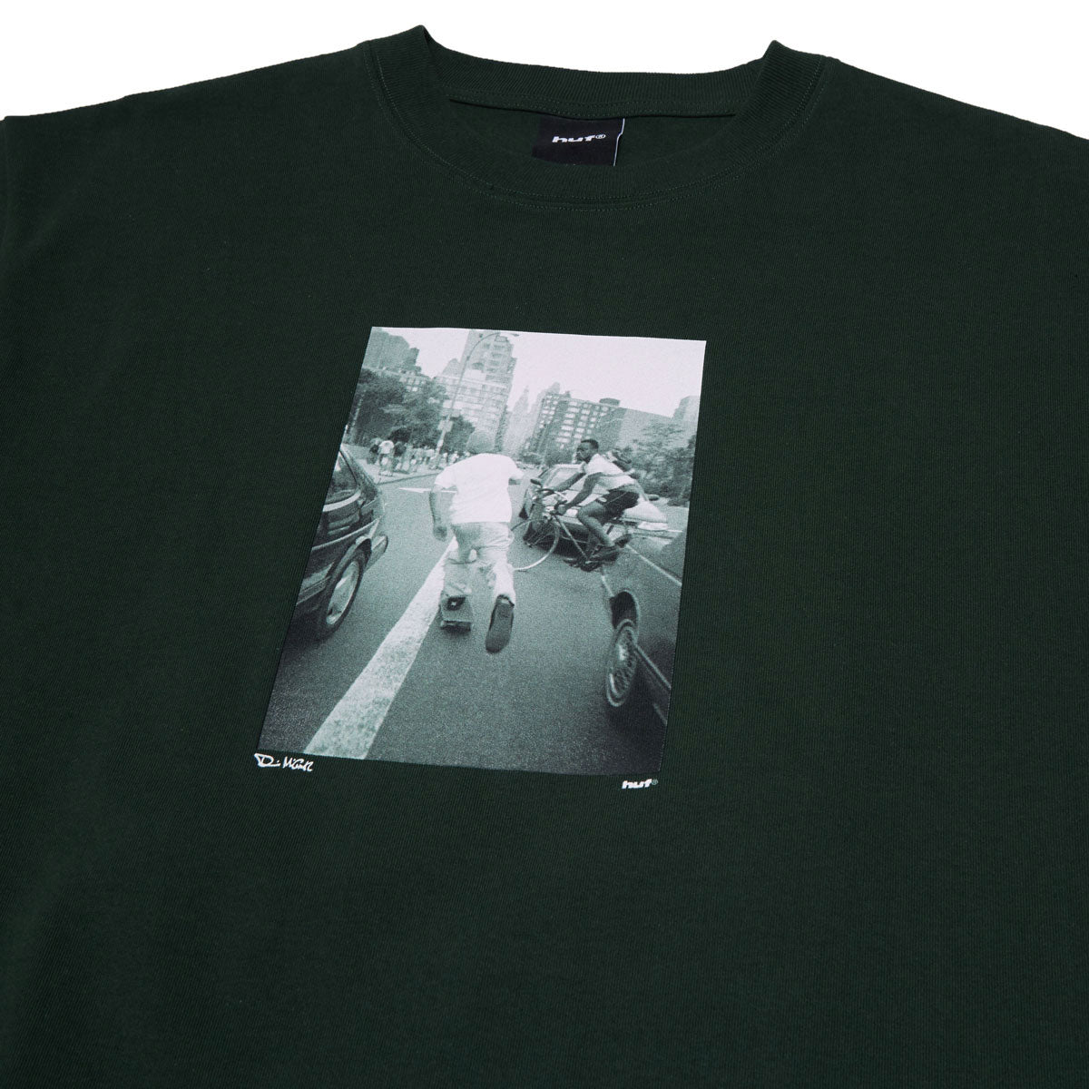 HUF Fight The Traffic T-Shirt - Forest Green image 3
