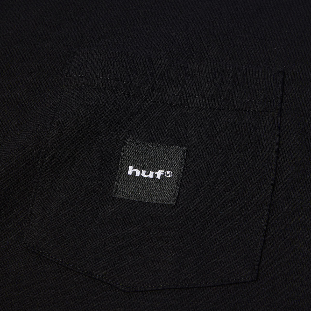 HUF Box Logo Pocket T-Shirt - Black/Black image 2