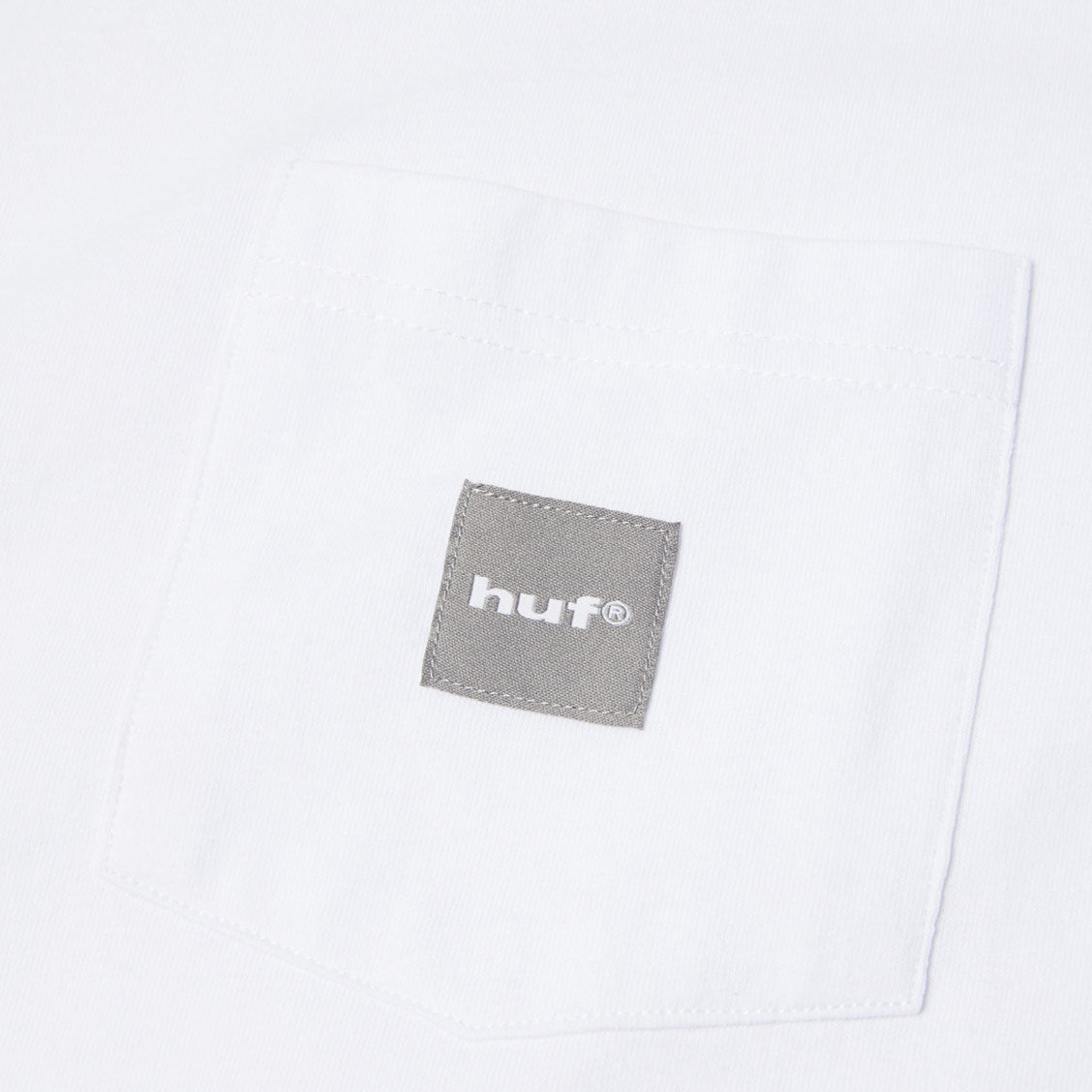 HUF Box Logo Pocket T-Shirt - White/Grey image 2