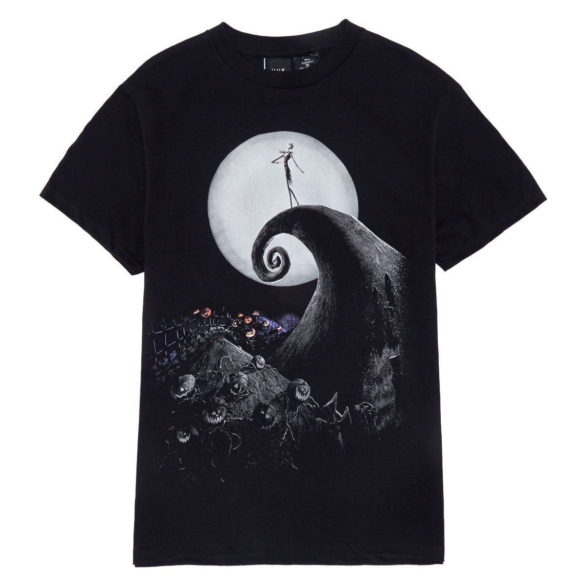 HUF x Nightmare Before Christmas Spiral Hill T-Shirt - Black image 1