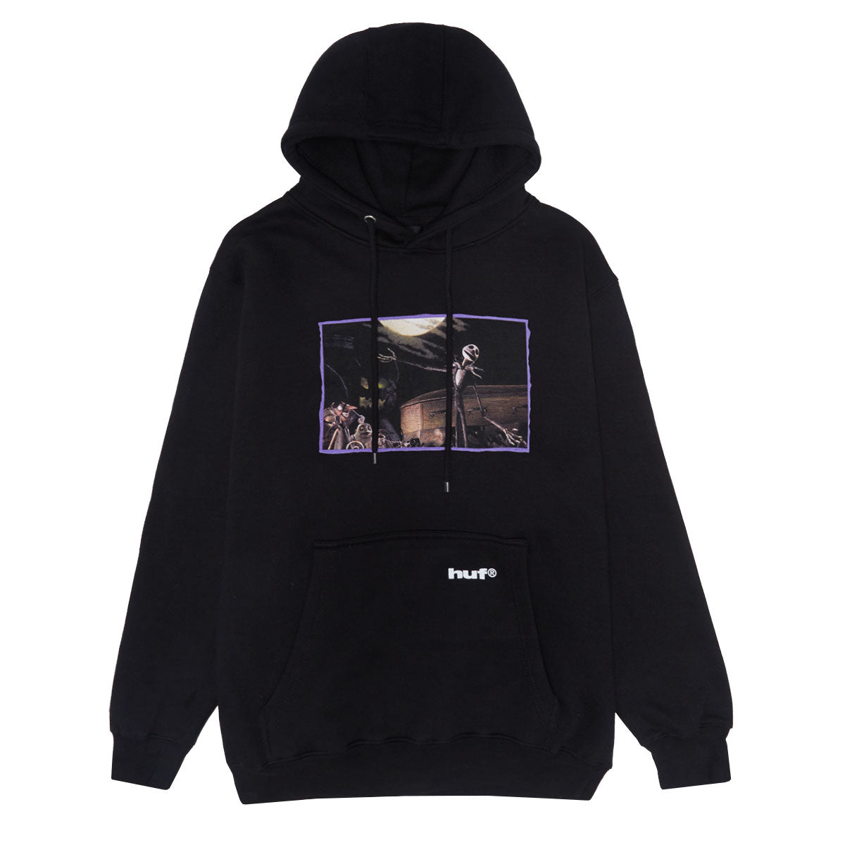 HUF x Nightmare Before Christmas Jack Town Meeting Hoodie - Black image 1