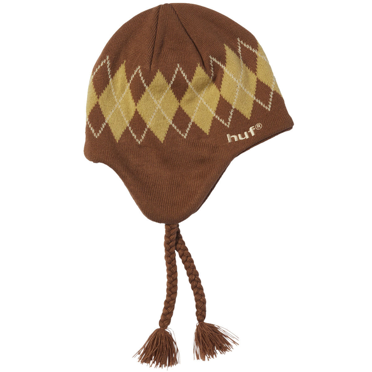 HUF Wilson Braided Beanie - Brown image 1