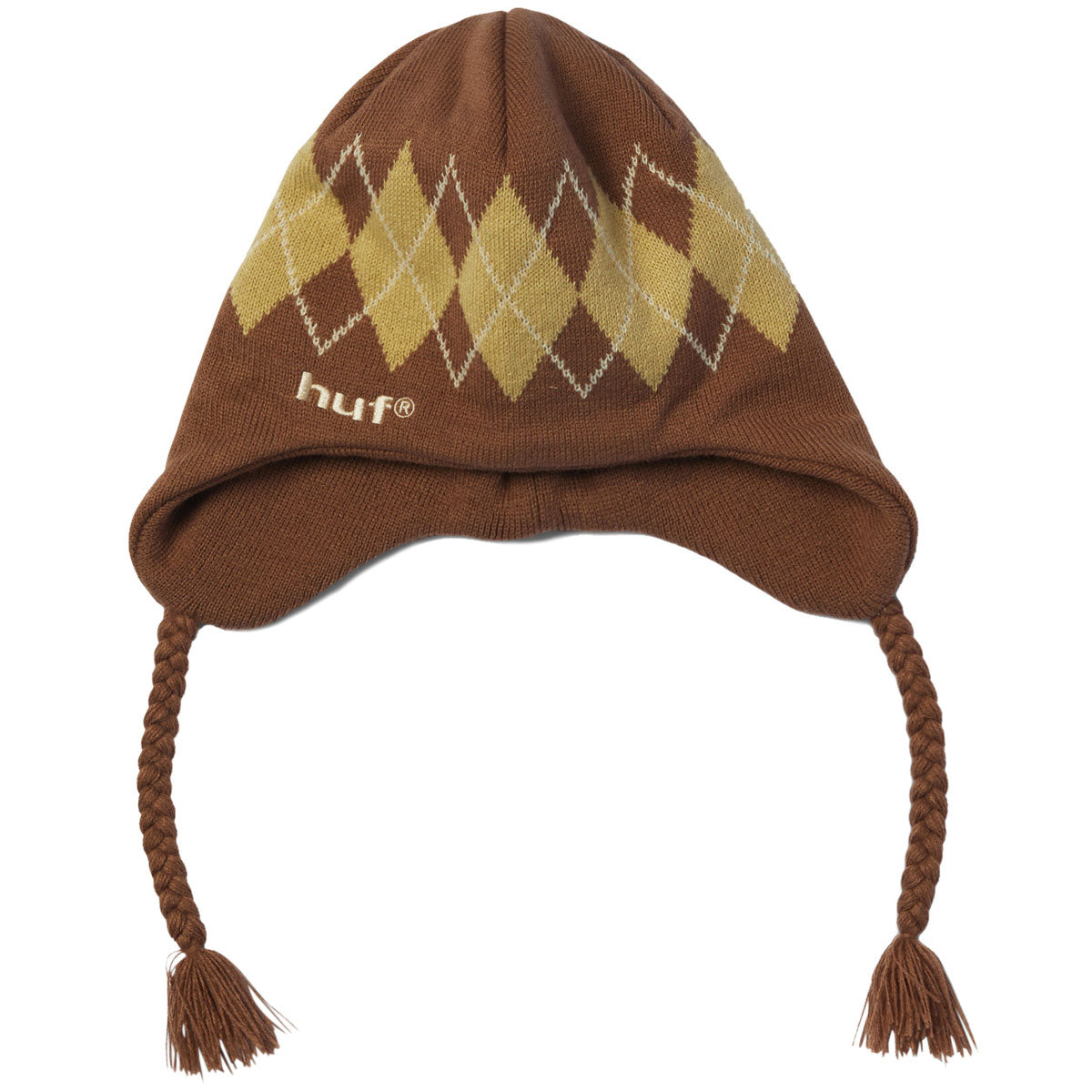 HUF Wilson Braided Beanie - Brown image 2