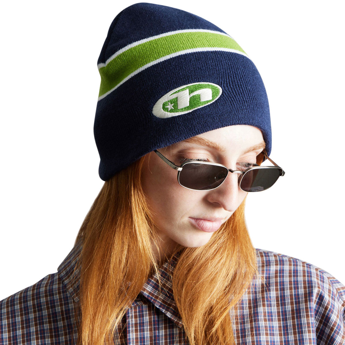 HUF Frequency Skull Beanie - Navy image 3