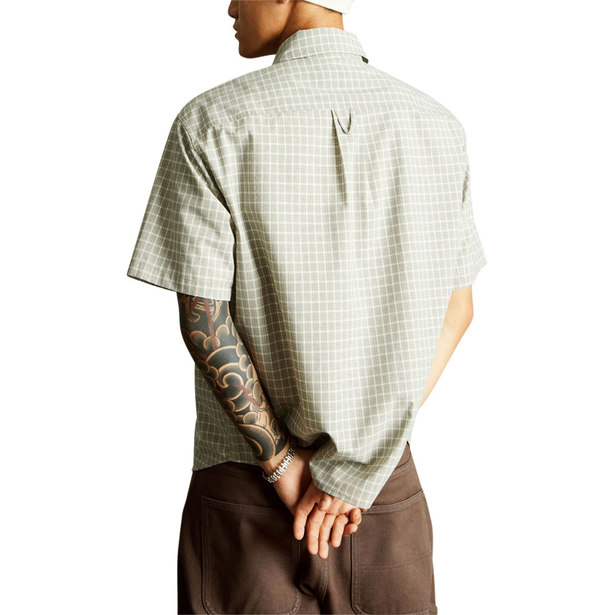 HUF Galaxy Plaid Woven Shirt - Stone image 4