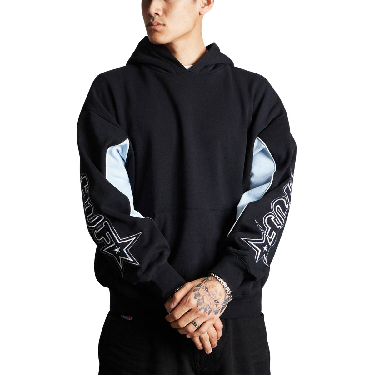 HUF Galaxy Heavyweight Hoodie - Black image 2