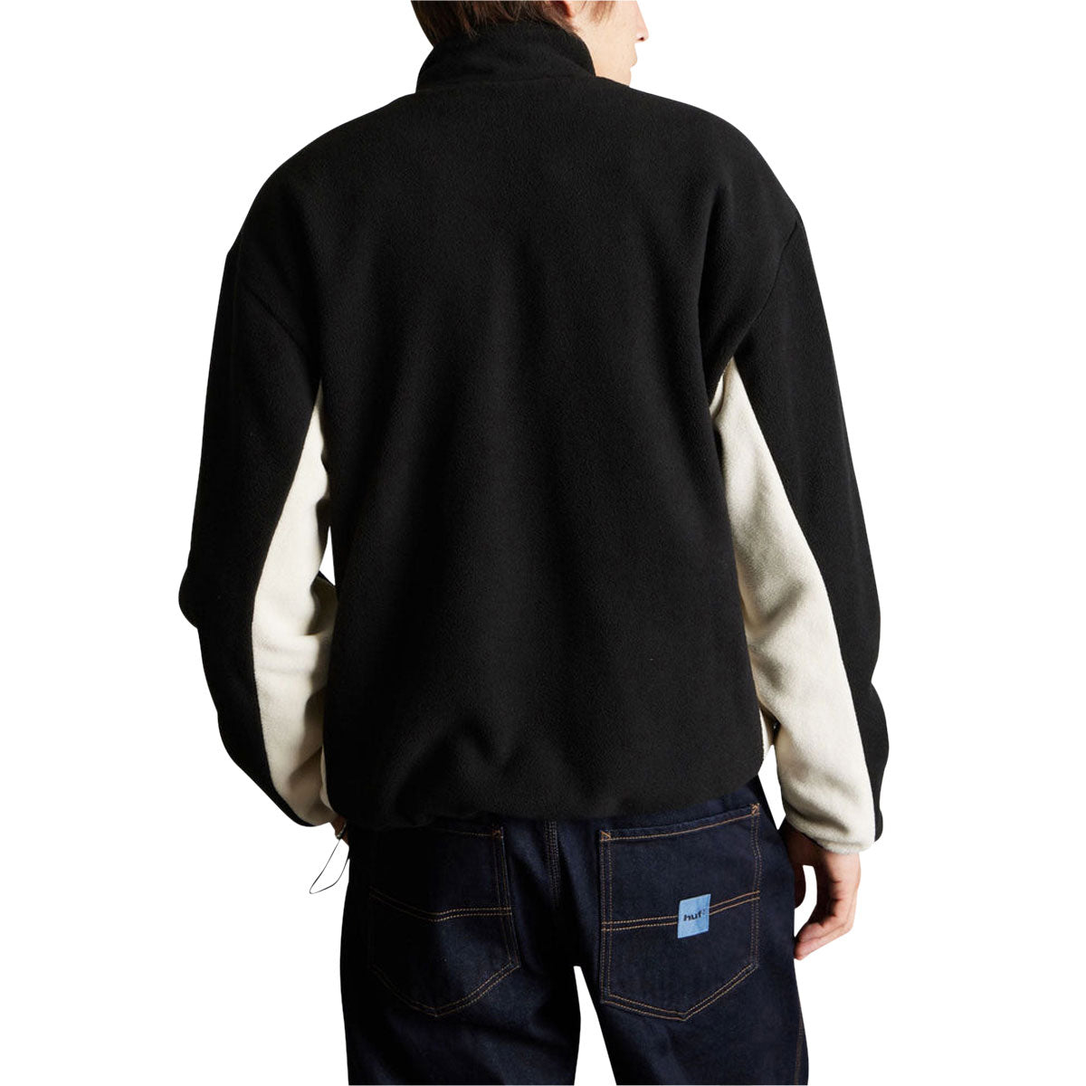 HUF Basecamp Quarter Zip Polar Fleece Sweatshirt - Black image 3
