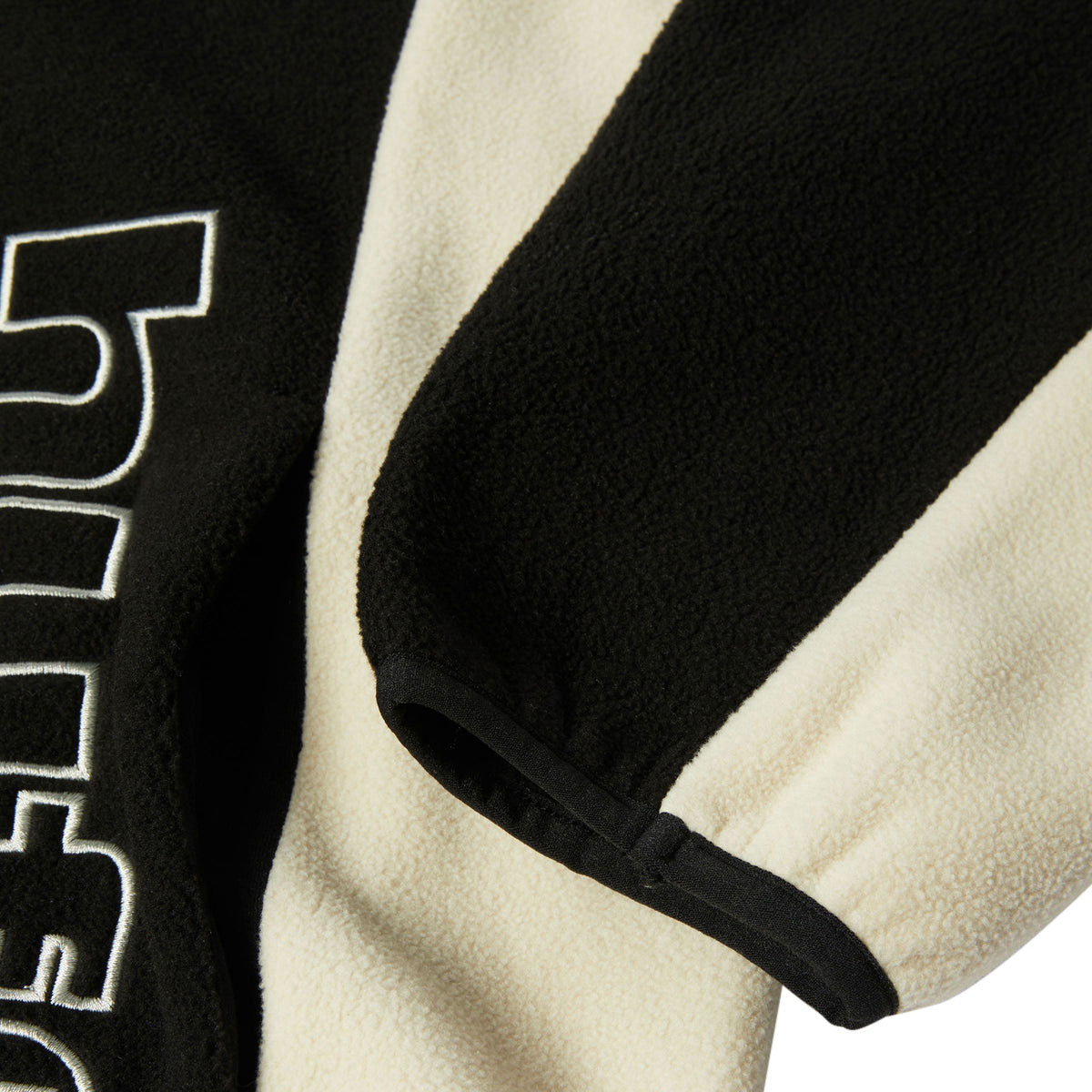 HUF Basecamp Quarter Zip Polar Fleece Sweatshirt - Black image 5