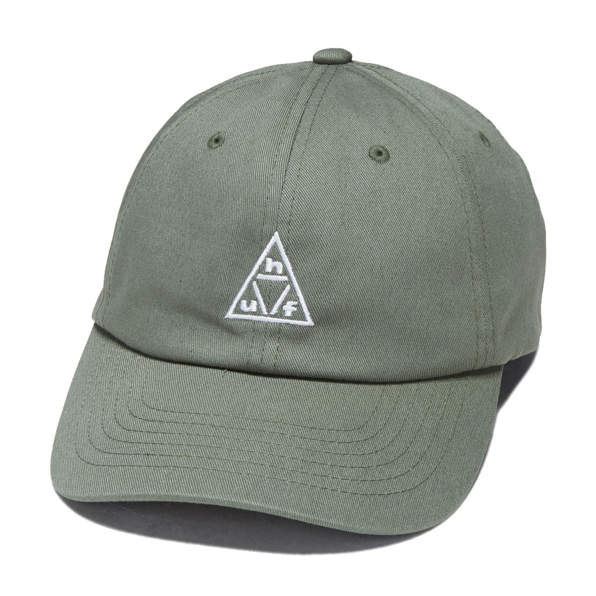 HUF 89 TT Logo 6 Panel CV Hat - Olive/White image 1