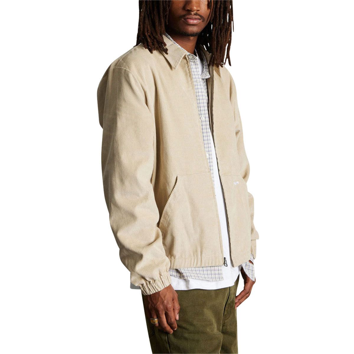 HUF 89 Corduroy Jacket - Tan/White image 4