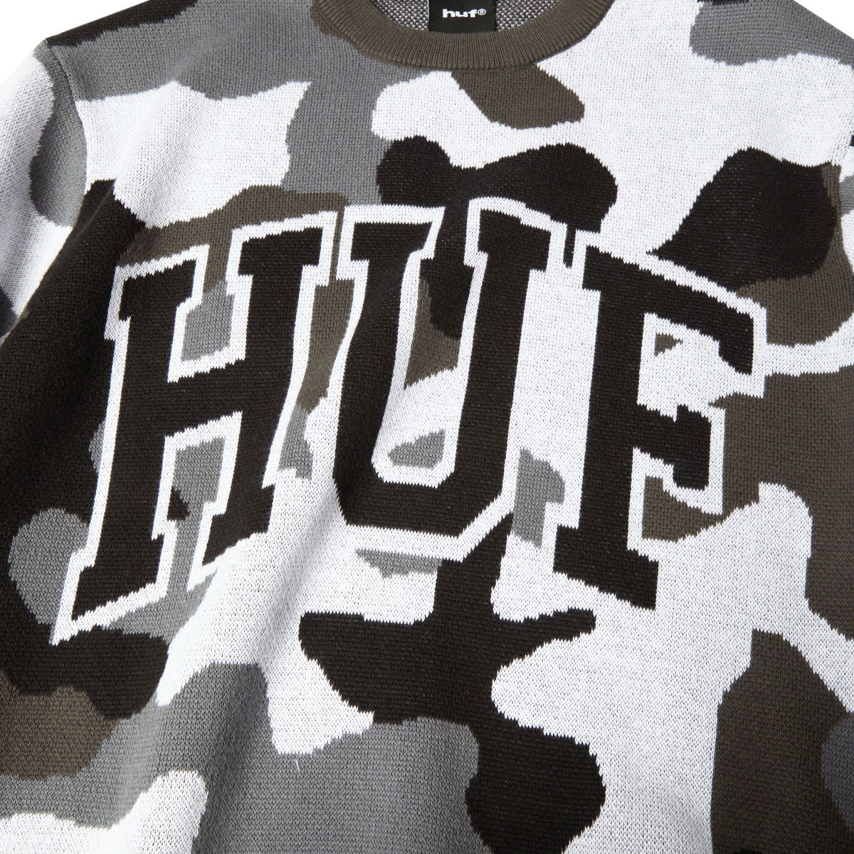 HUF Arch Jacquard Camo Crew Sweatshirt - Camo image 3