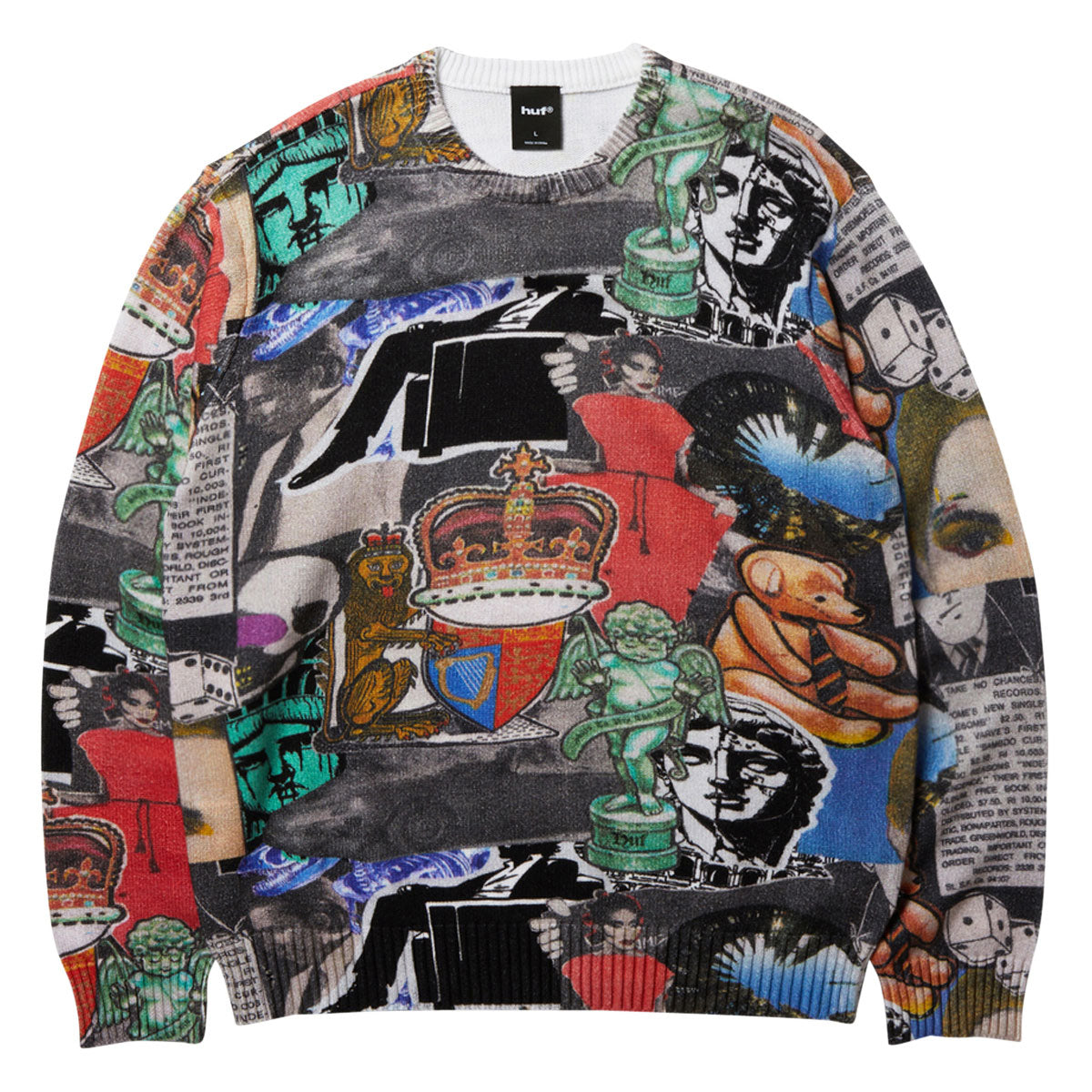 HUF Boulevard Status Crew Sweatshirt - Multi image 1