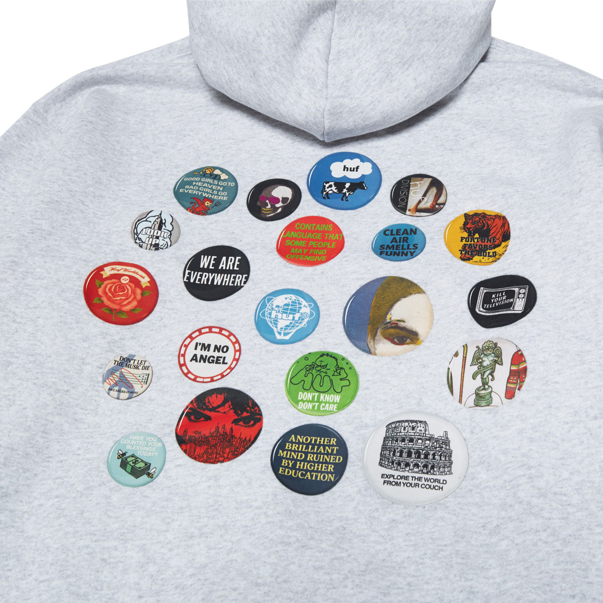 HUF Olympia Hoodie - Heather Grey image 3