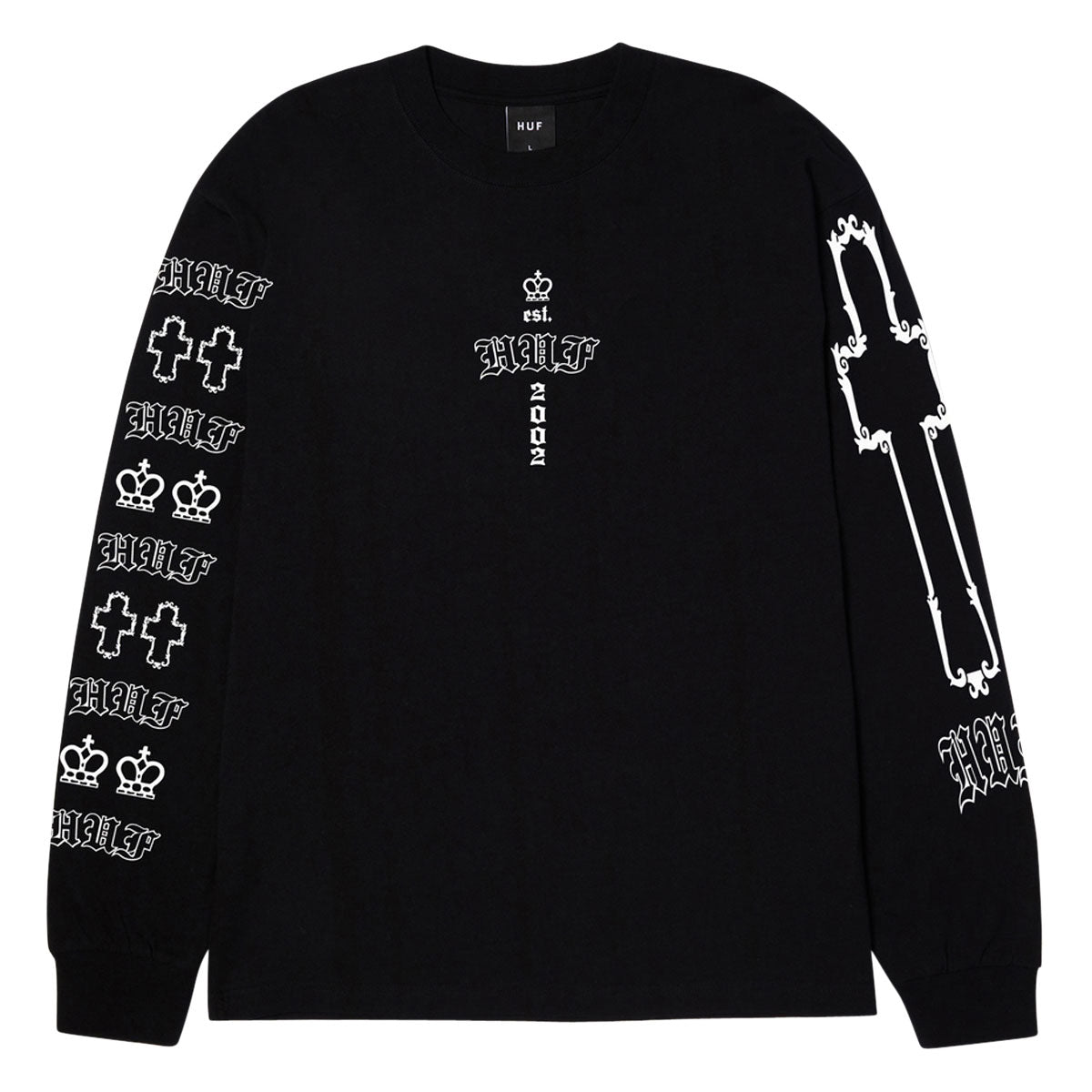 HUF Hard Luxe Long Sleeve T-Shirt - Black image 1