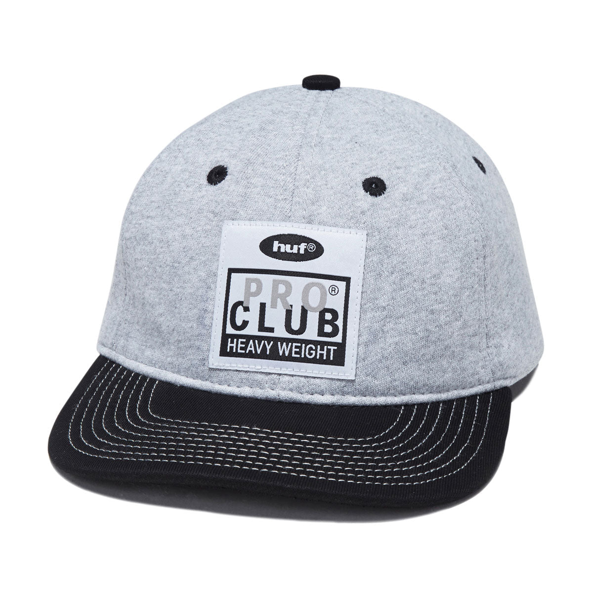 HUF x Pro Club Fleece Snapback Hat - Heather Grey image 1