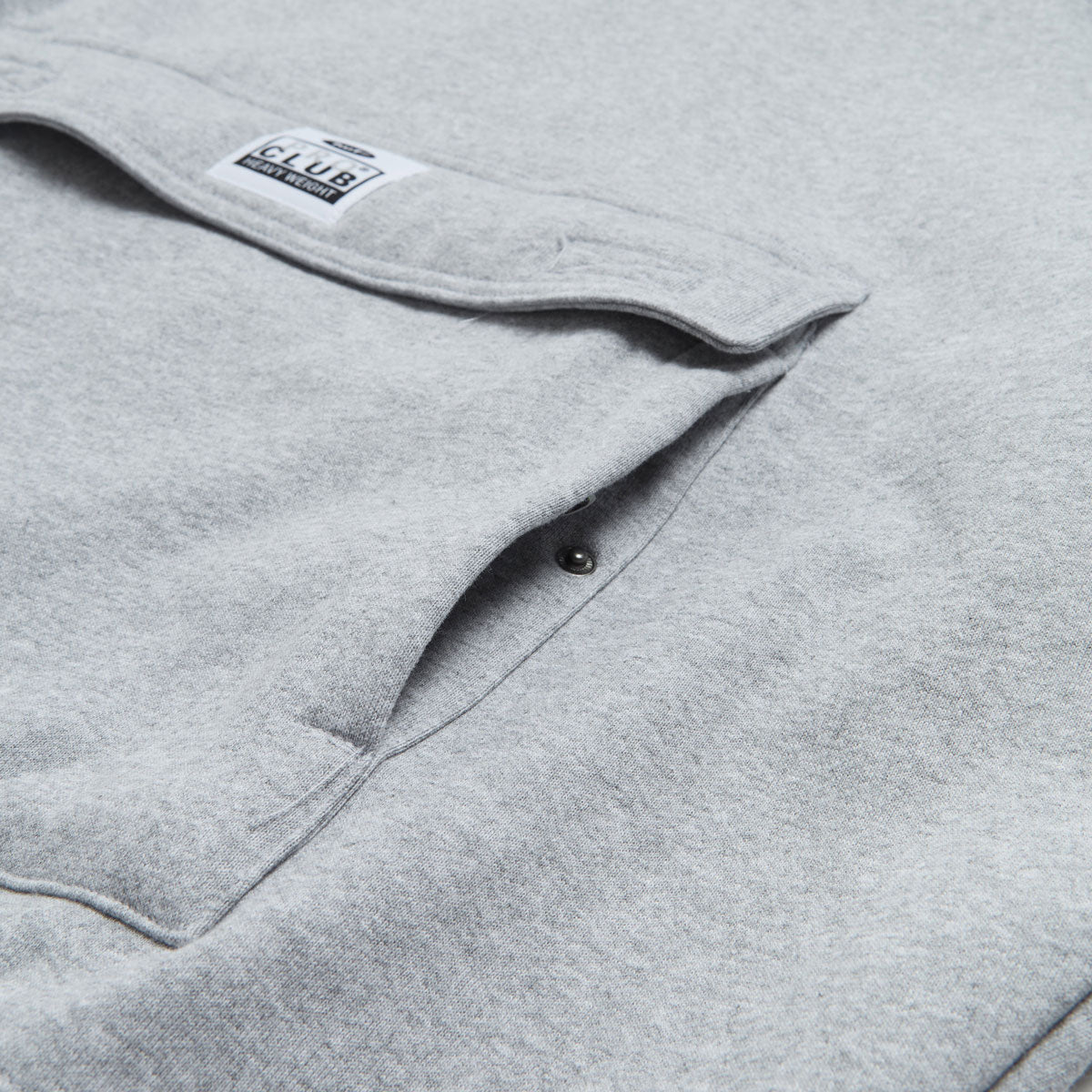 HUF x Pro Club Multi Pocket Hoodie - Heather Grey image 4