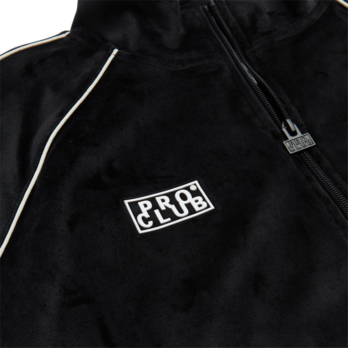 HUF x Pro Club Velour Track Jacket - Black image 4