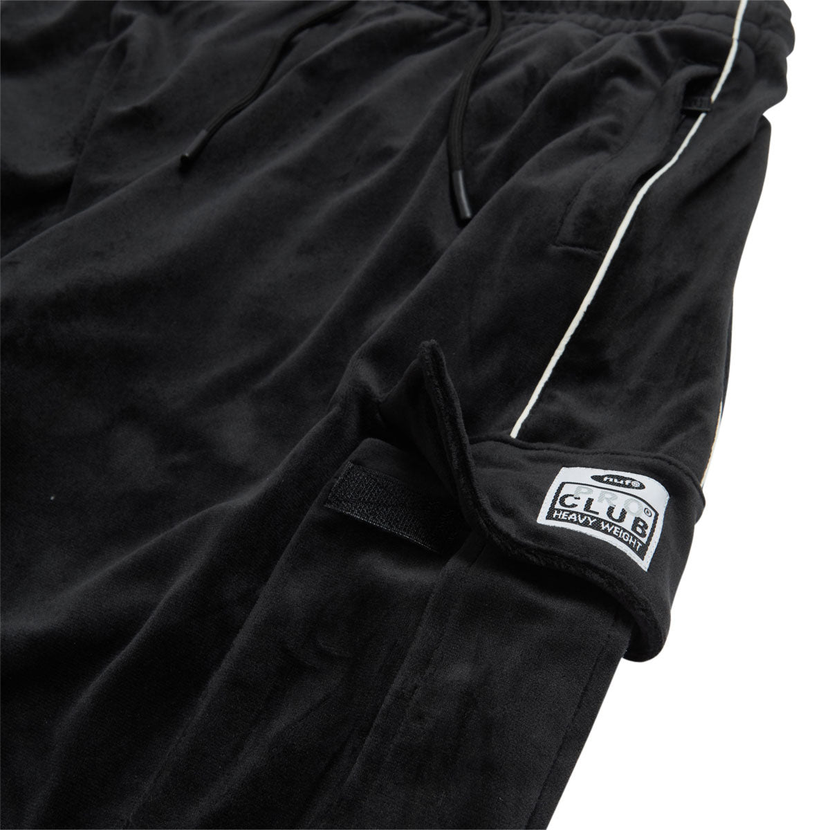 HUF x Pro Club Velour Cargo Pants - Black image 4