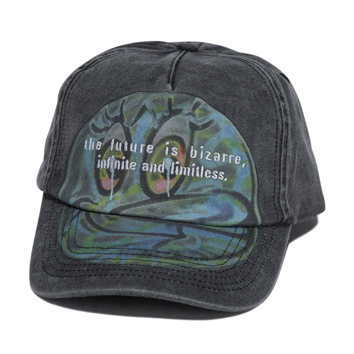 HUF x Kenny Scharf Television Snapback Hat - Washed Black image 1