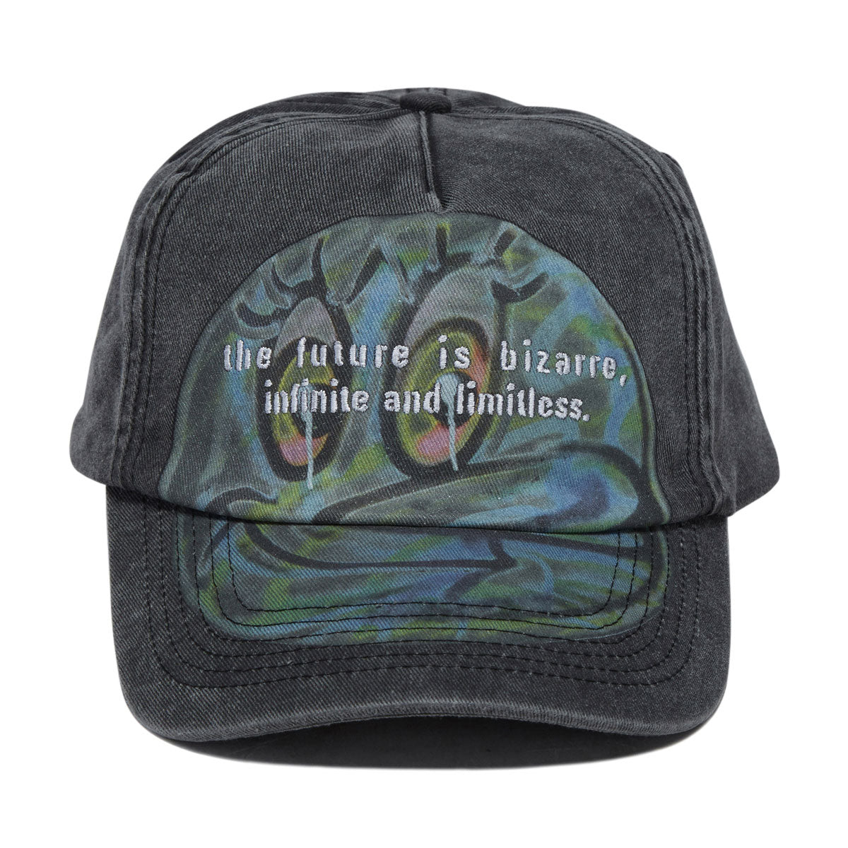 HUF x Kenny Scharf Television Snapback Hat - Washed Black image 5