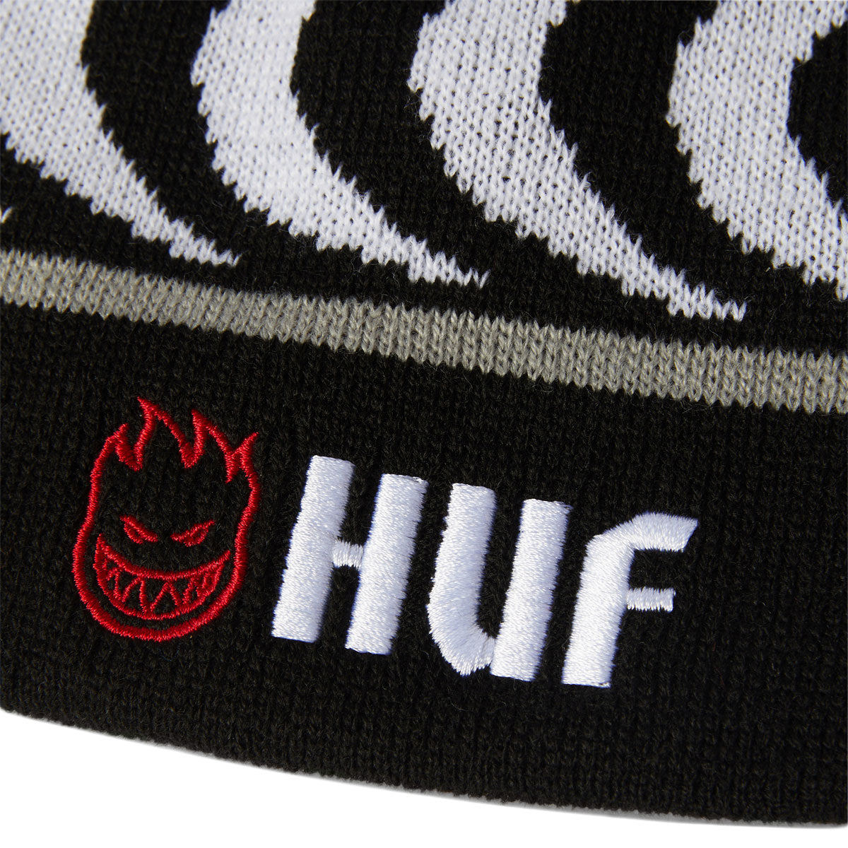 HUF x Spitfire Skull Beanie - Black image 3