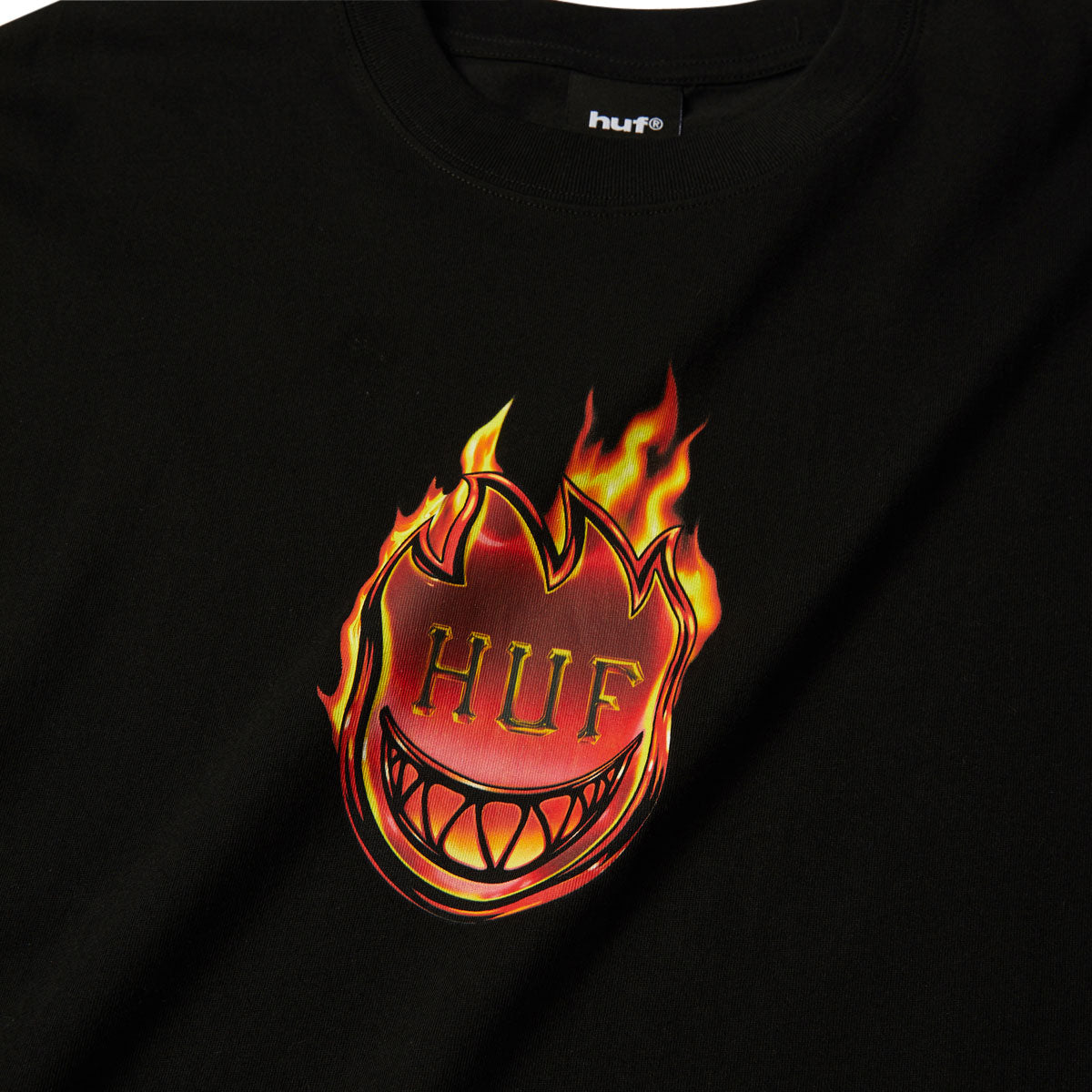 HUF x Spitfire Flame Galaxies T-Shirt - Black image 4