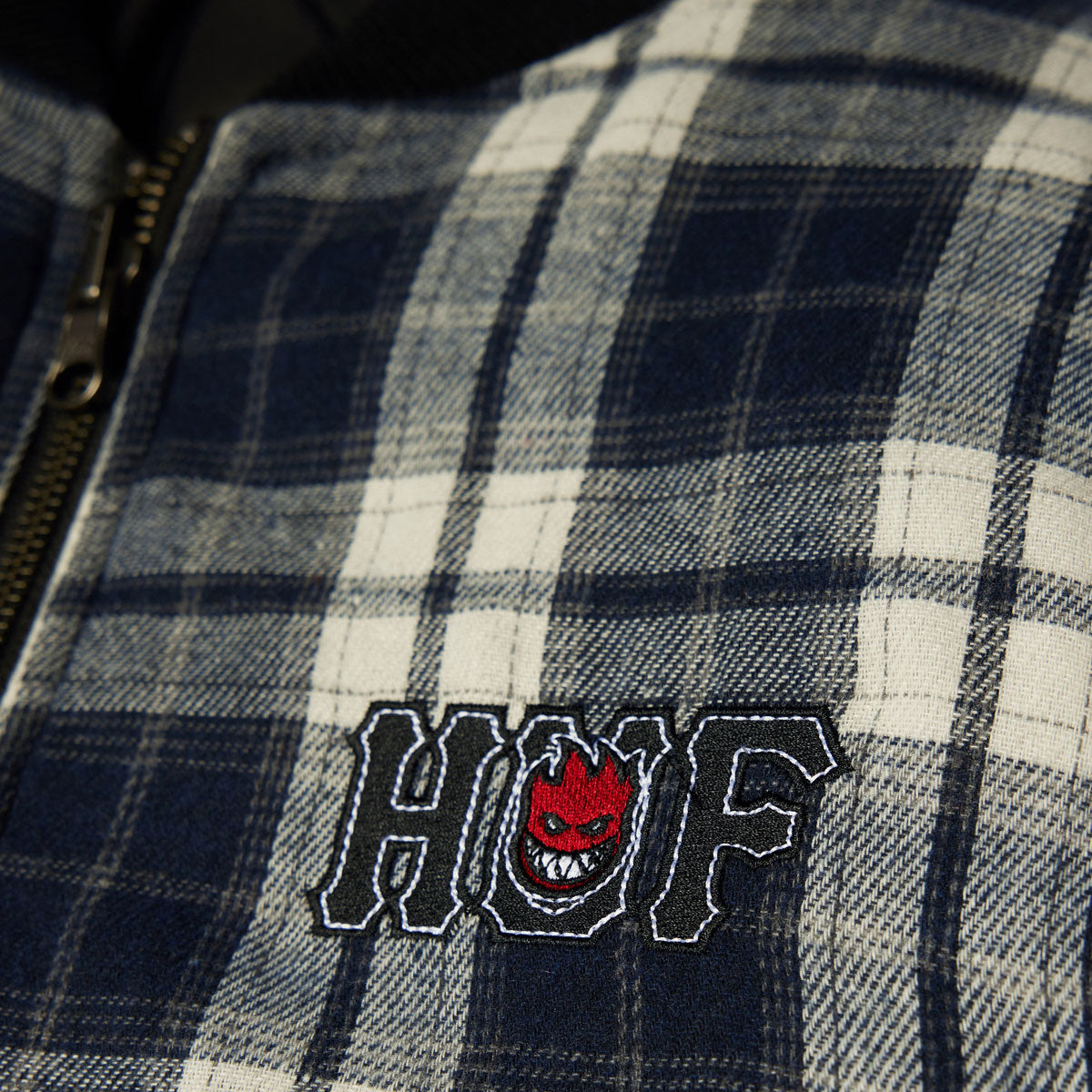 HUF x Spitfire Reversible Plaid Jacket - Navy/Black image 5