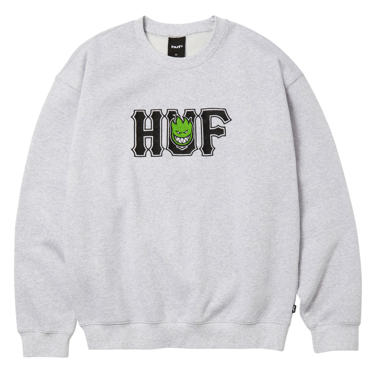 HUF x Spitfire Union Crewneck Sweatshirt - Heather Grey image 1