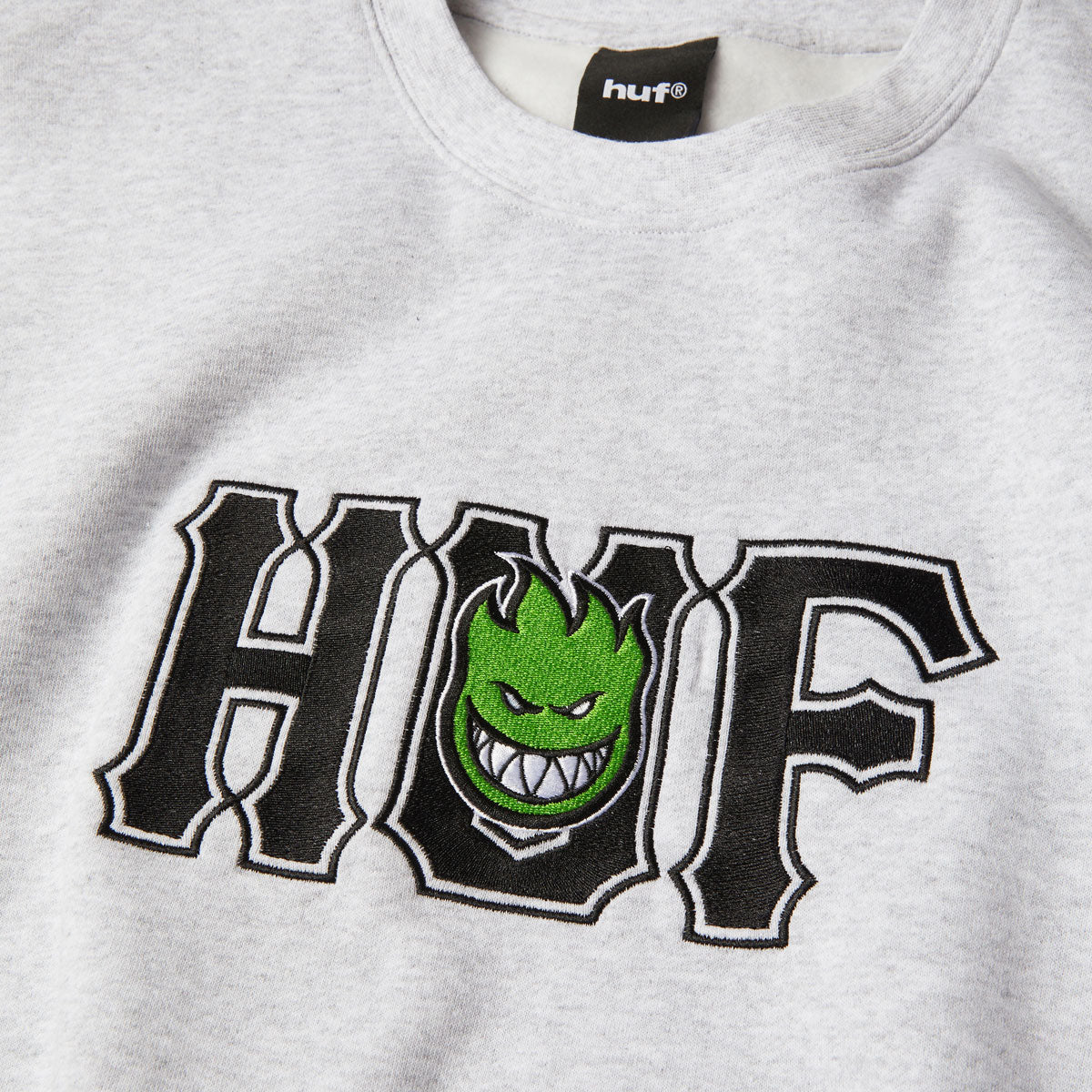 HUF x Spitfire Union Crewneck Sweatshirt - Heather Grey image 2
