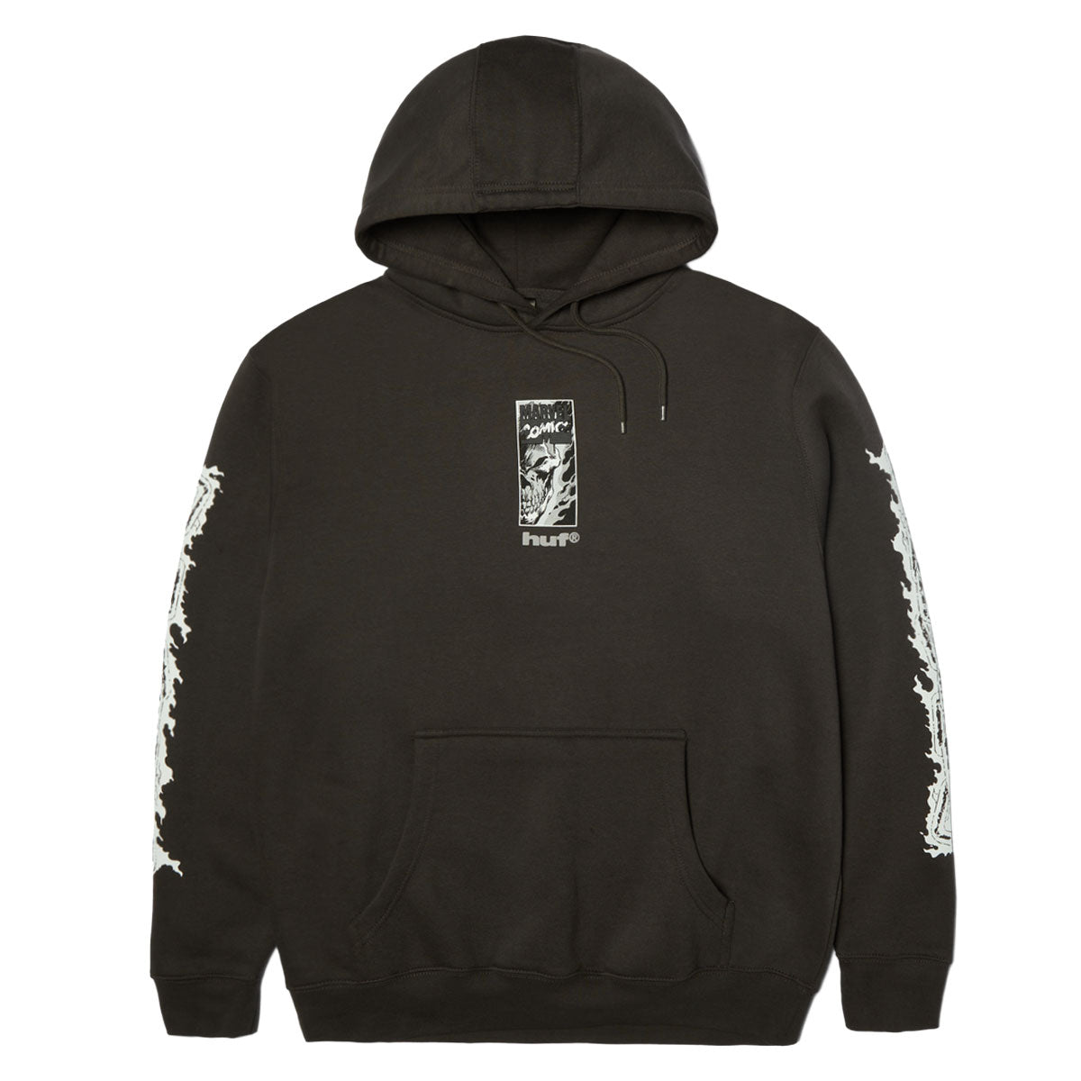 HUF x Marvel Ghost Rider Hoodie - Washed Black image 1