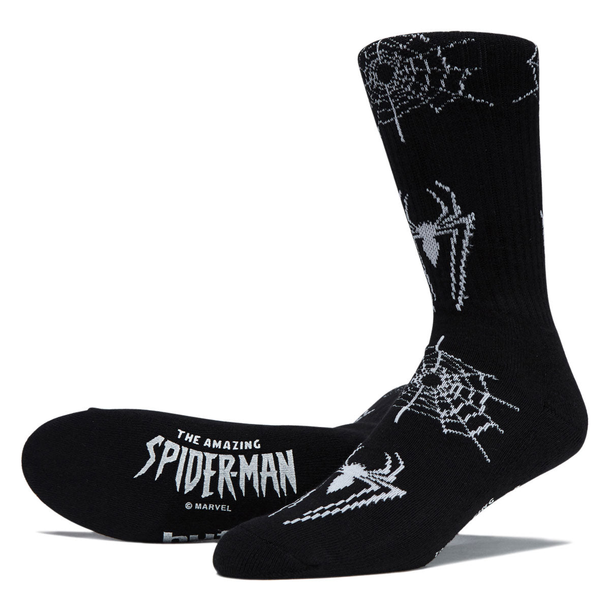 HUF x Spiderman Crew Socks - Black image 2