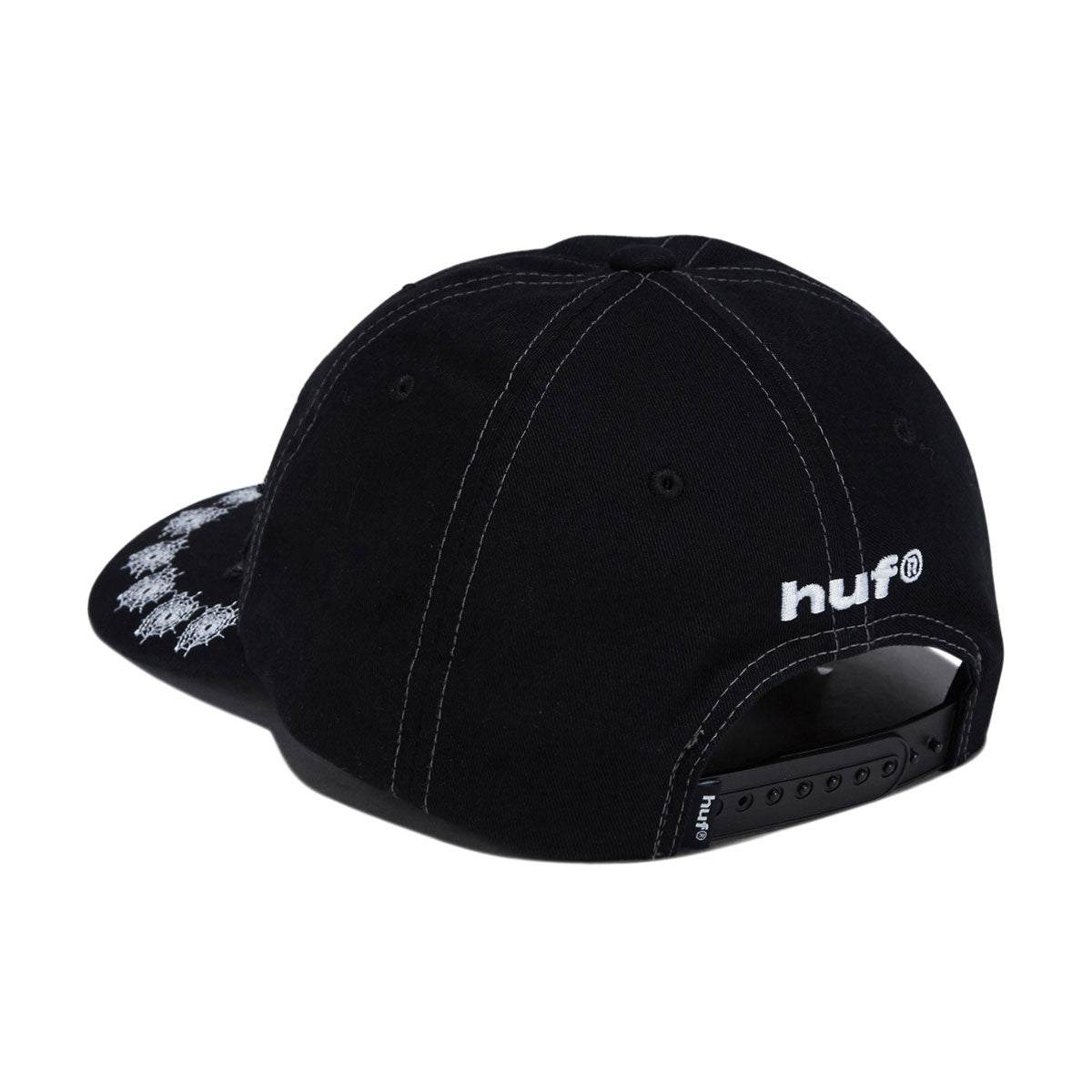 HUF x Spiderman Venom Washed Snapback Hat - Washed Black image 2