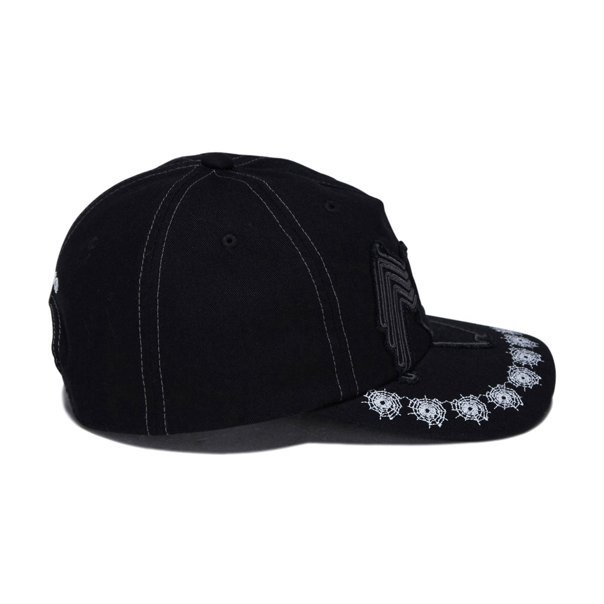 HUF x Spiderman Venom Washed Snapback Hat - Washed Black image 4