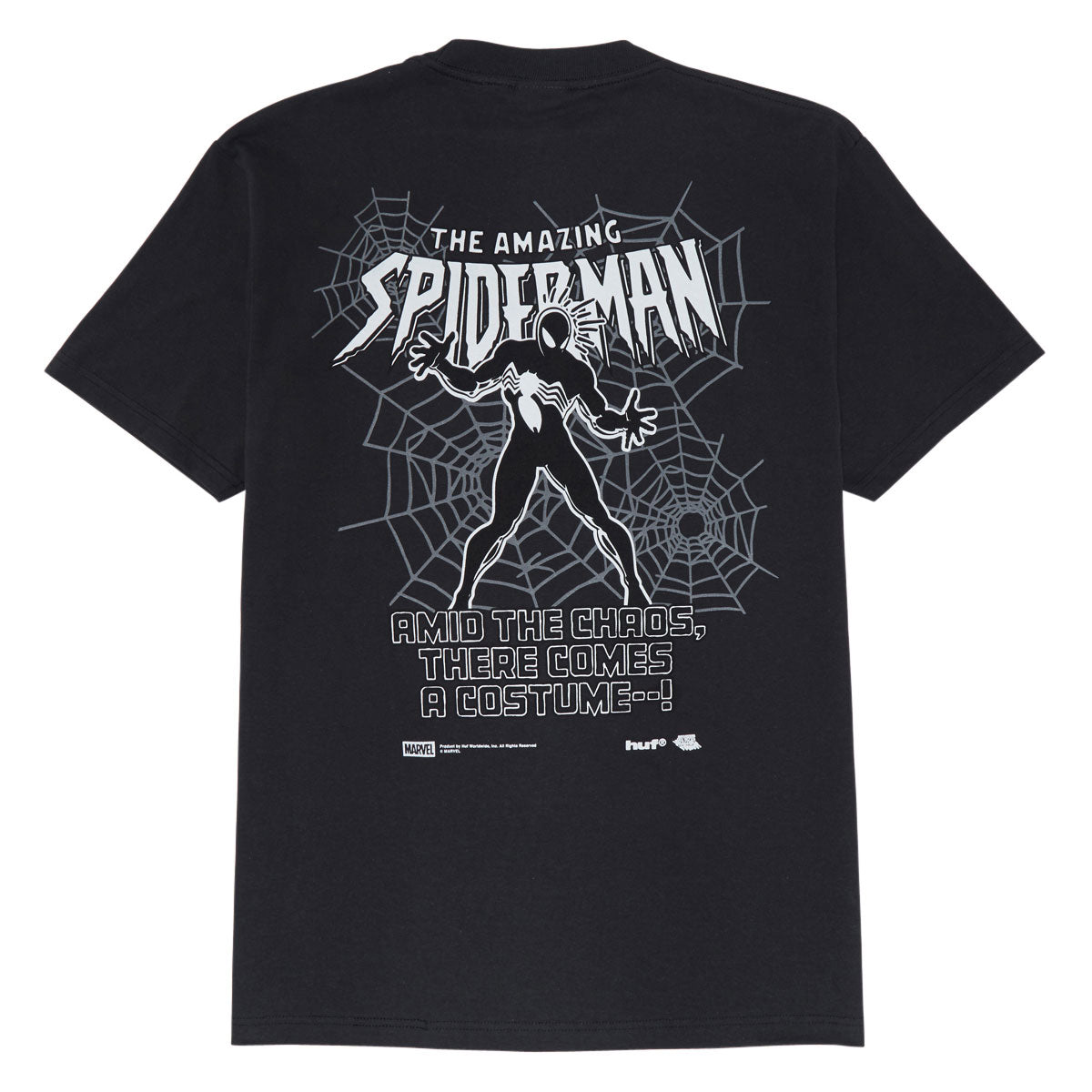 HUF x Spiderman Secret Wars Washed T-Shirt - Washed Black image 2