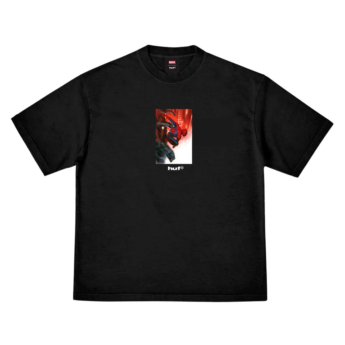 HUF x Spiderman Lookout T-Shirt - Black image 1