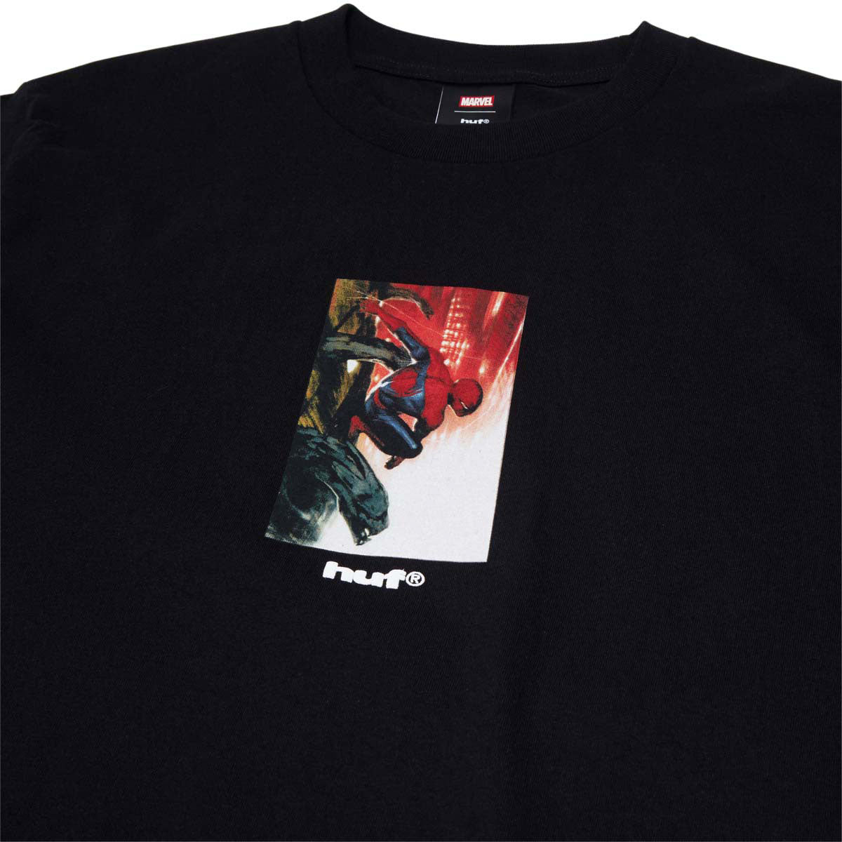 HUF x Spiderman Lookout T-Shirt - Black image 2