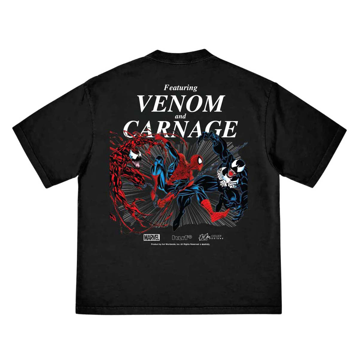 HUF x Spiderman Maximum Carnage T-Shirt - Black image 2